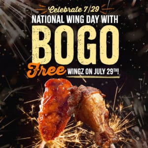 BOGO FREE ALL WINGZ for National Chicken Wing Day